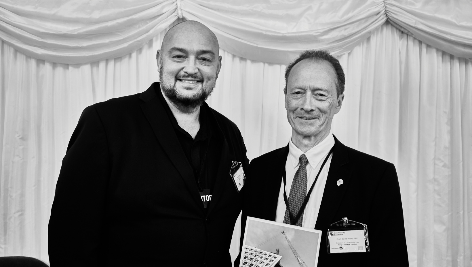 Mark and Professor David Mosey CBE Constructing the Gold Standard launch Nov 2023 Image Credit Constructing Excellence website article image